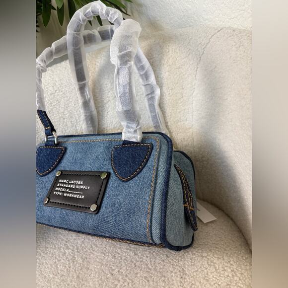 Marc Jacobs Blue Denim Satchel Bag NWT - Picture 3 of 7